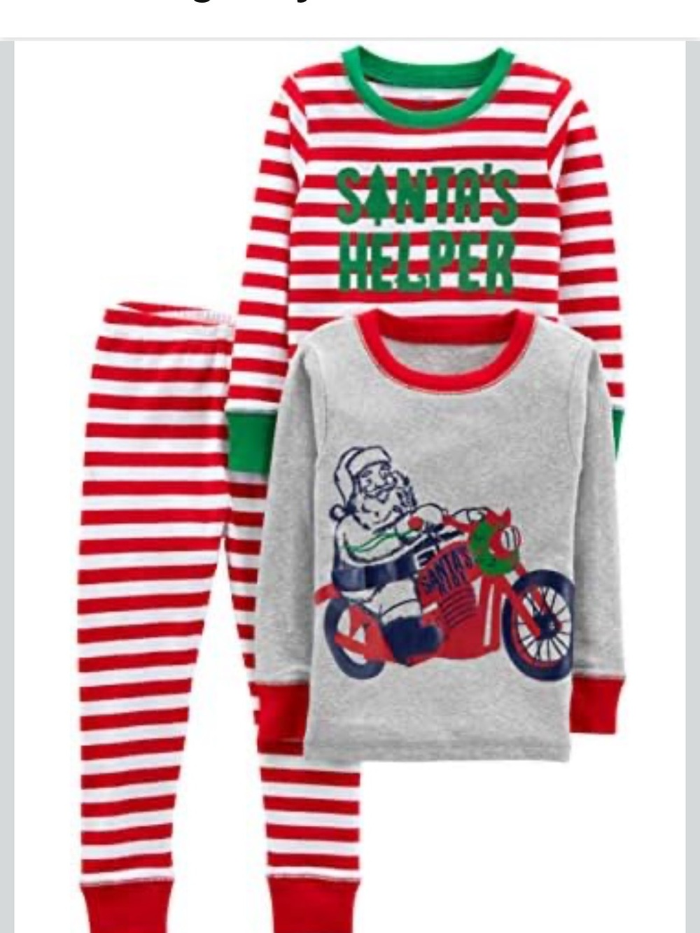 🆕 NWT - Simple Joys by Carters 3 piece Christmas pajamas- size 4